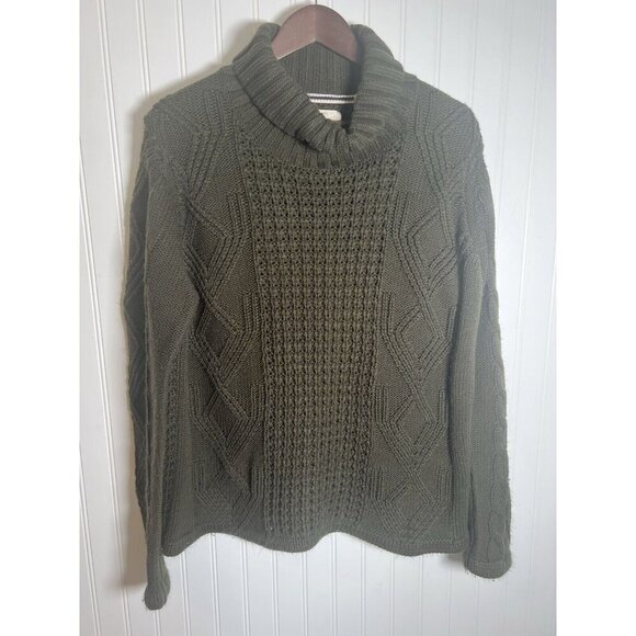 Weatherproof Vintage Women’s Turtleneck Sweater Green Size L Warm Winter - Picture 1 of 4
